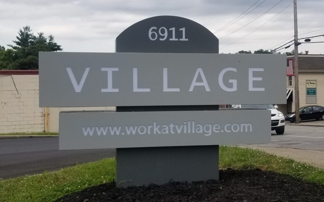 Commercial Monument Sign Refurbished for Village in Cincinnati, OH