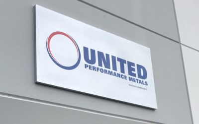 Aluminum Pan Faced Sign for United Performance Metals