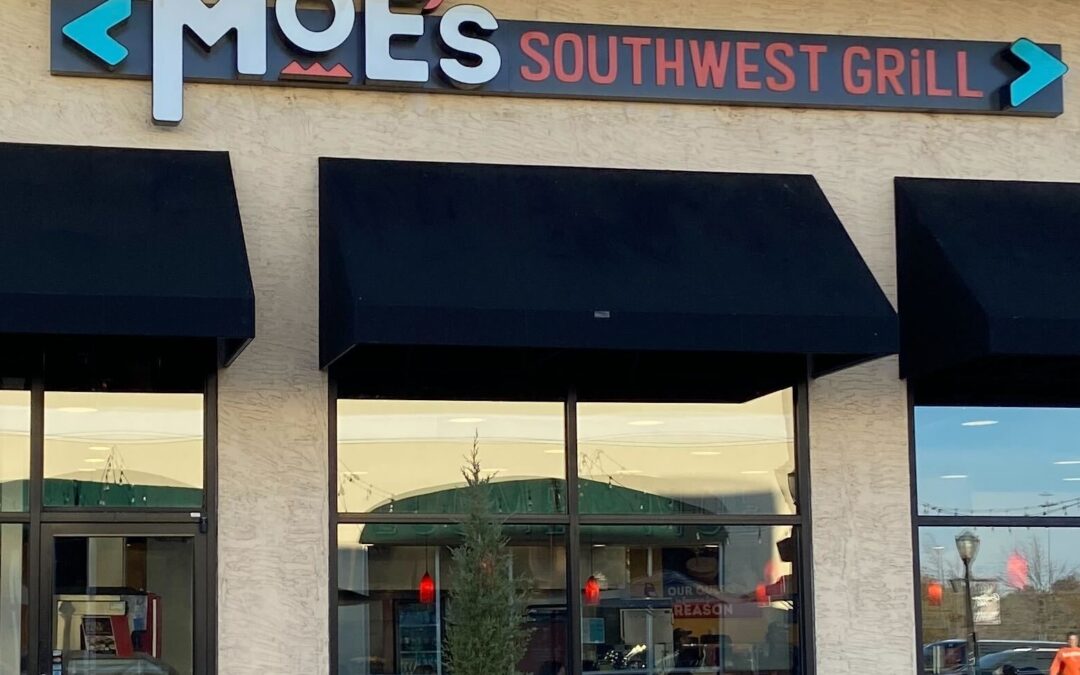 Moe’s Exterior Signage Channel Letters and Raceway